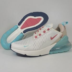 Nike Air Max 270 Sail Copa White Pink Blue Shoes DQ4698-100 Women’s Sizes